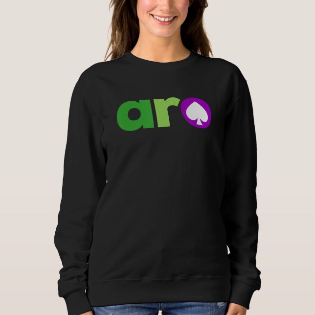 Aroace Pride Spade LGBT Aro Ace LGBTQ Aromantic As Sweatshirt (Vorderseite)