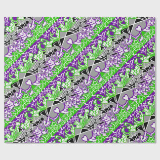 Aroace Radioactive Pride Flag Squiggles Geschenkpapier
