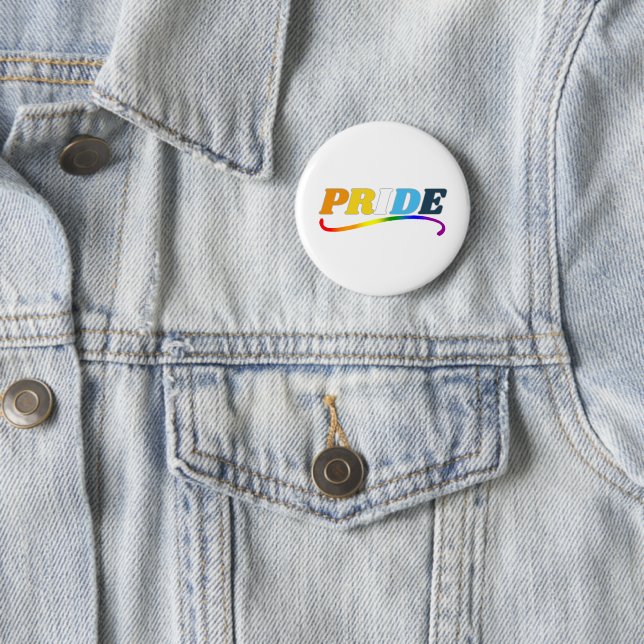 AroAce Stolz - Regenbogen-Swoosh Button (Beispiel)