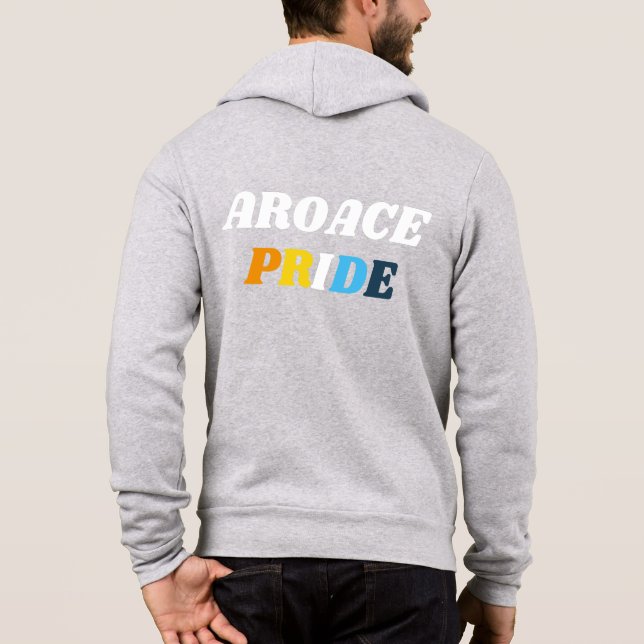 AroAce-Stolzflaggenfarben Hoodie (Rückseite)