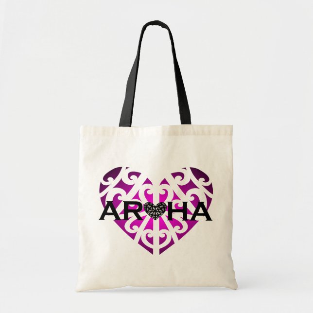 "Aroha" Druck-Taschen-Tasche Tragetasche (Vorne)