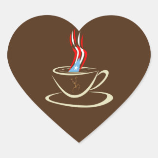 Aroma a Puerto Rico Tasse Coqui Herz-Aufkleber