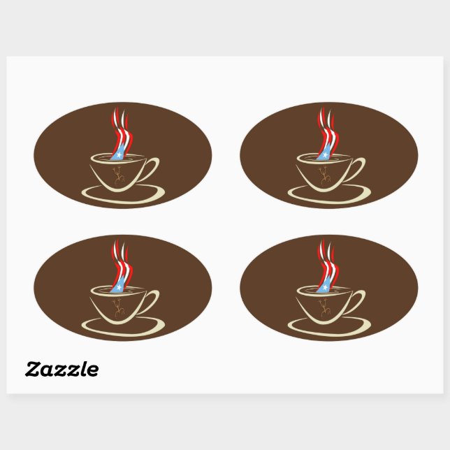 Aroma a Puerto Rico Tasse Coqui Sticker (Blatt)