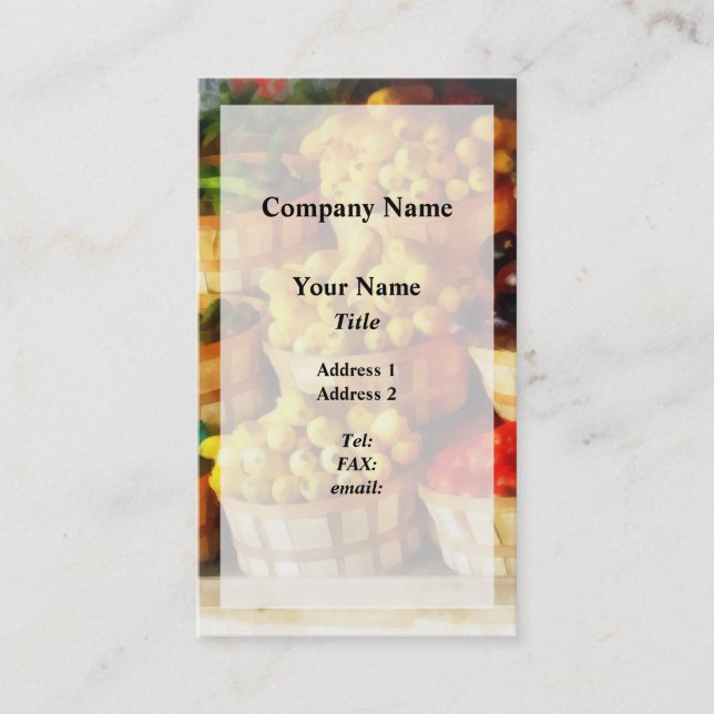 Aroma-Bushels Visitenkarte (Vorderseite)