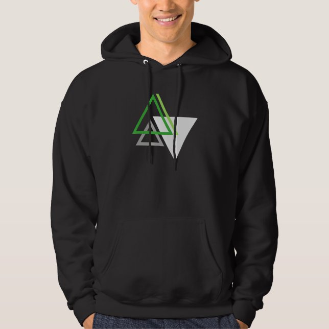 Aromantic Aro Pride Subtle Geometric LGBTQ LGBT Ga Hoodie (Vorderseite)
