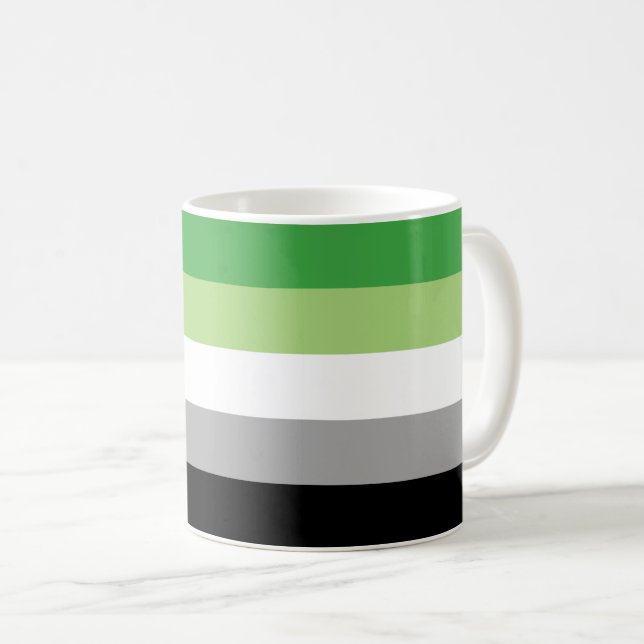 Aromantic Flaggen-Tasse Kaffeetasse (VorderseiteRechts)