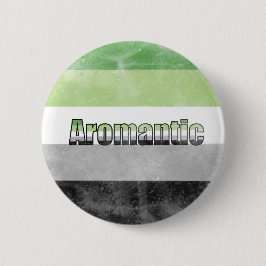 Aromantic pride flag badge button