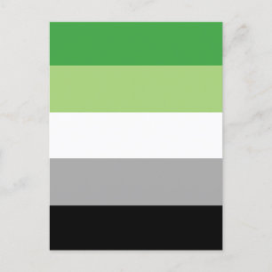 Aromantic Pride Flag  Postkarte