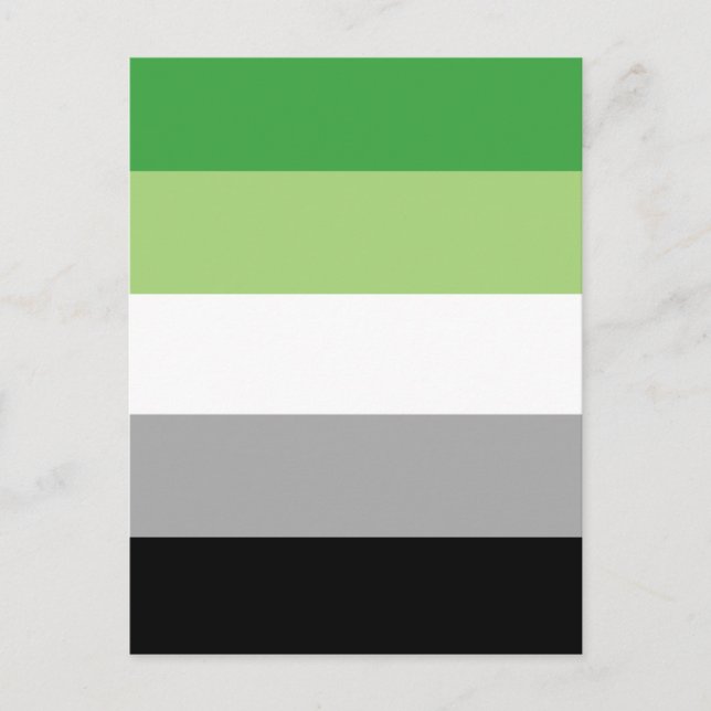 Aromantic Pride Flag  Postkarte (Vorderseite)