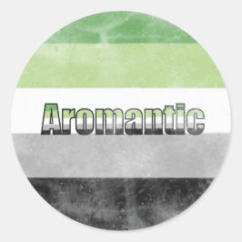 Aromantic pride flag sticker