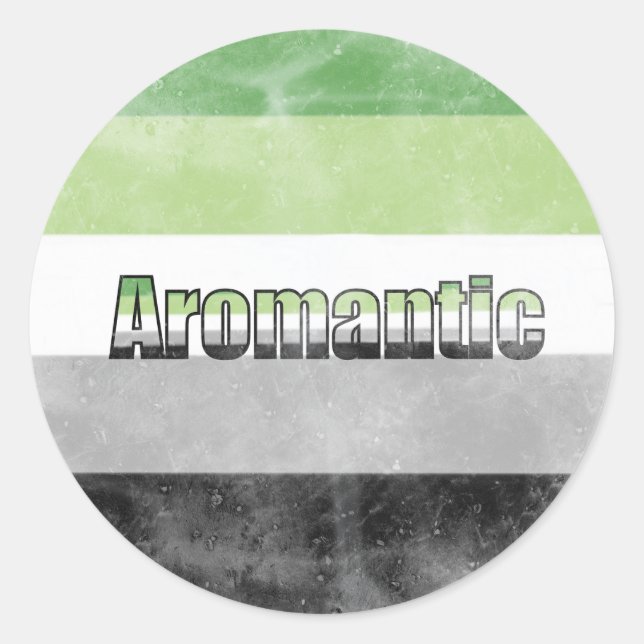Aromantic pride flag sticker (Vorderseite)