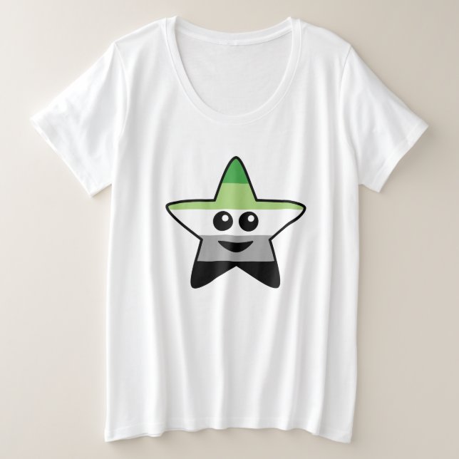 Aromantic Star Plus Size T - Shirt (Design vorne)