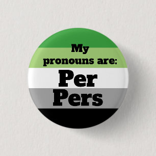 Aromantisch/Aro Per/Pers Pronomen-Button Button