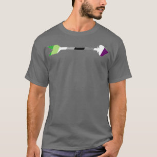 Aromantische asexuelle Arrow Args und Ace Flags T-Shirt