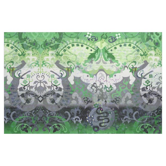 Aromantische Dragon Damask Aro Pride Flag Farben F Stoff (Fat Quarter (45,7 x 55,9 cm))