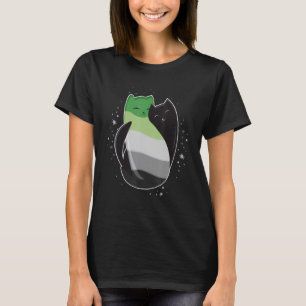 Aromantische Katze LGBT Asexuell Aro Pride-Flagge T-Shirt