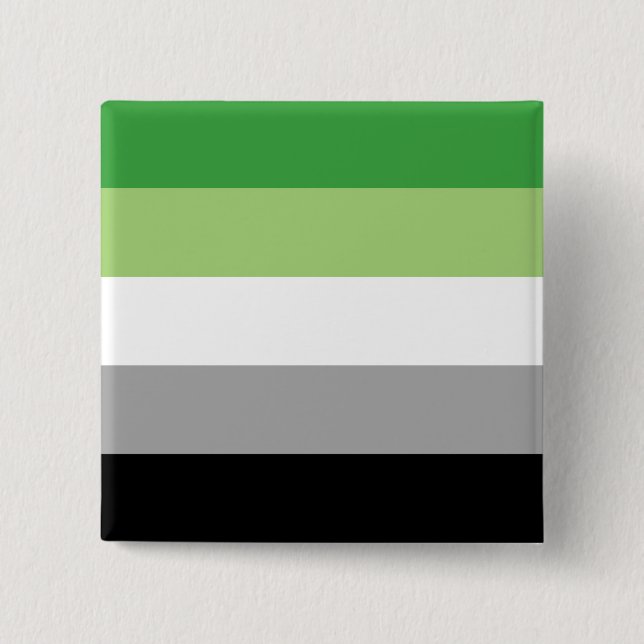 Aromantische Pride-Flagge LGBTQ Button (Vorderseite)