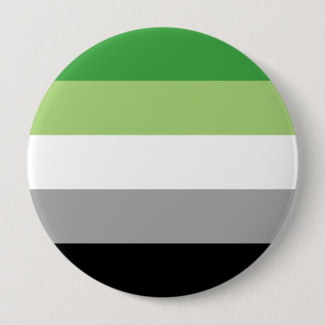Aromantische Pride-Streifen Button (Vorderseite)