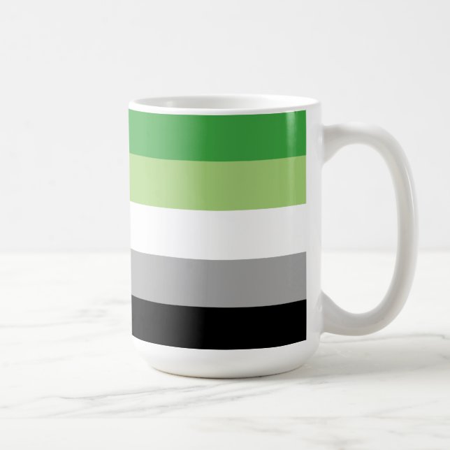 Aromantische Streifen Kaffeetasse (Rechts)