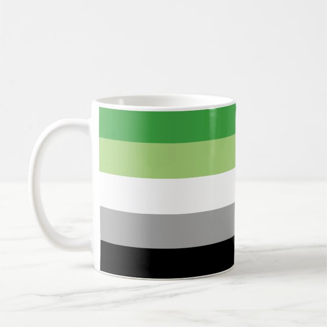 Aromantische Streifen Kaffeetasse (Links)