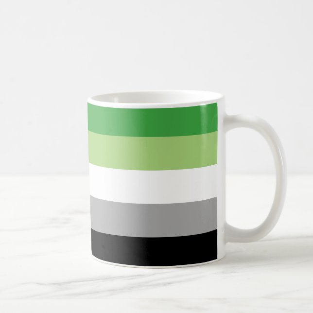 Aromantische Streifen Kaffeetasse (Rechts)