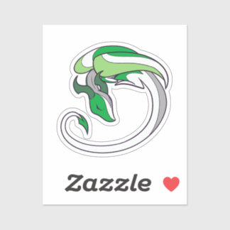 Aromantischer Stolperdrache Aufkleber