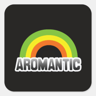 Aromantischer Stolz Quadratischer Aufkleber
