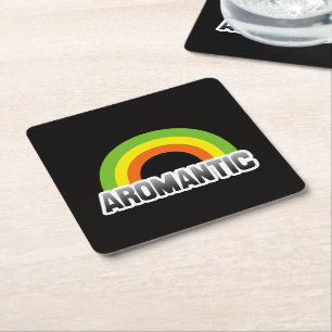 Aromantischer Stolz Rechteckiger Pappuntersetzer