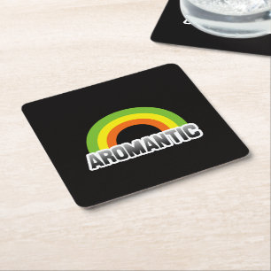 Aromantischer Stolz Rechteckiger Pappuntersetzer