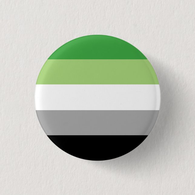 Aromantisches Abzeichen für die Flagge Button (Vorderseite)
