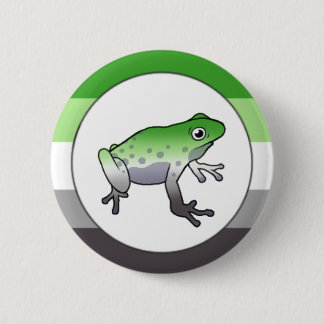 Aromantisches Pride Frog Button