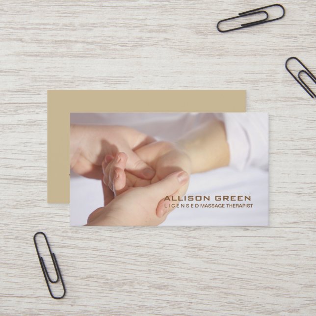 Aromatherapie Akupressur Massage Therapeut Visitenkarte (Vorderseite/Rückseite Beispiel)