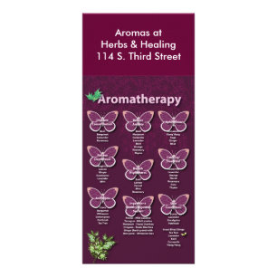 Aromatherapie Chart in Burgund Werbekarte