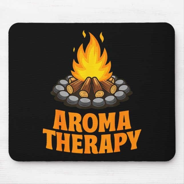 Aromatherapie lustiger Campingplatz Lagerfeuer Hum Mousepad (Vorne)