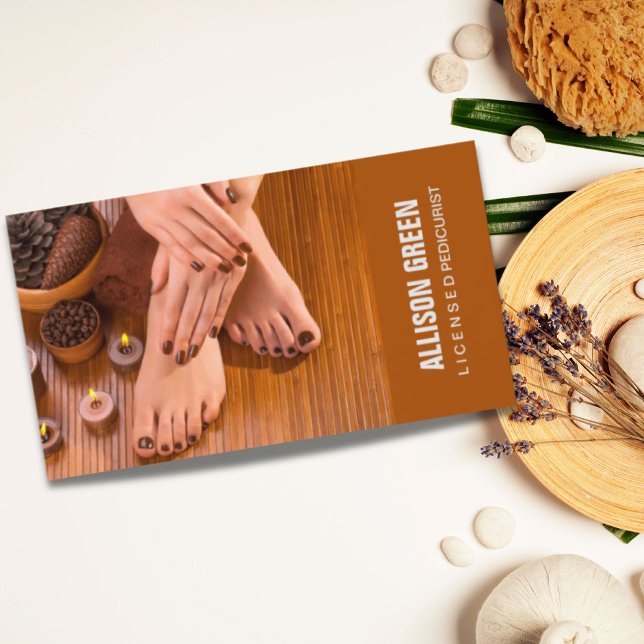 Aromatherapie Maniküre Pediküre Pediküre Salon Visitenkarte (Aromatherapy Manicurist Pedicurist Pedicure Salon Business Card)