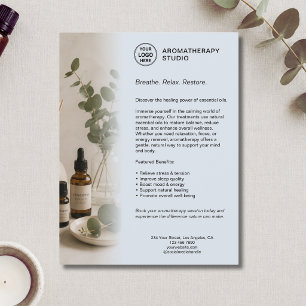 Aromatherapie-Spa-Geschäft Dusty Blue Benutzerdefi Flyer