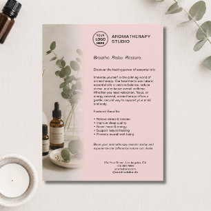 Aromatherapie-Spa-Geschäft Rosa Benutzerdefinierte Flyer
