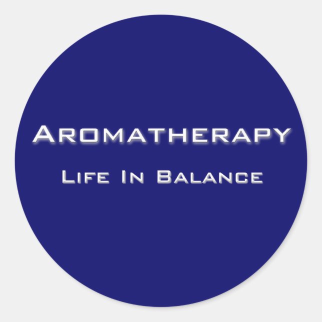 Aromatherapie - Weißer Text Runder Aufkleber (Vorderseite)