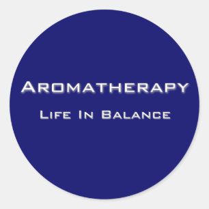 Aromatherapie - Weißer Text Runder Aufkleber
