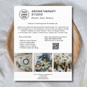 Aromatherapie Wellness-Center Logo QR Werbegeschäf Flyer