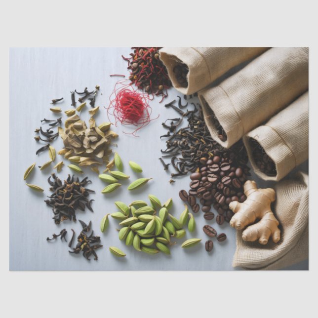 Aromatisches Gewürz-Mischung Seidenpapier (Vorderseite)