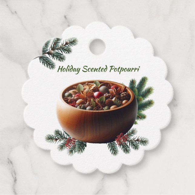 Aromatisches Weihnachtserlebnis in Potpourri Geschenkanhänger (Vorderseite)