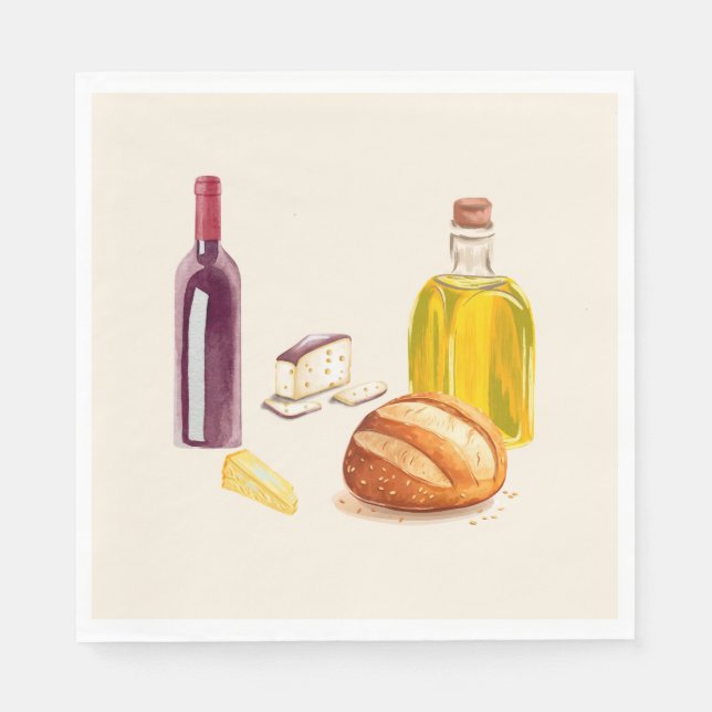 Aromen aus dem Mittelmeerraum Serviette (Vorderseite)