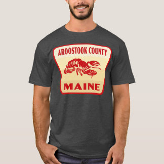 Aroostook Landkreis Maine Retro Abzeichen Tan T-Shirt