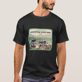 Aroostook Staat Park Illustration Maine USA T-Shir T-Shirt