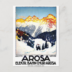 Arosa, Bergkurort, Schweiz, Vintage Postkarte