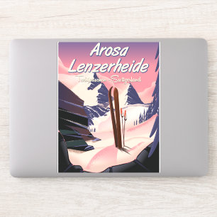 Arosa Lenzerheide, Schweizer Skiposter. Aufkleber