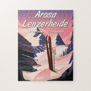 Arosa Lenzerheide,Switzerland ski poster. Magnet Puzzle