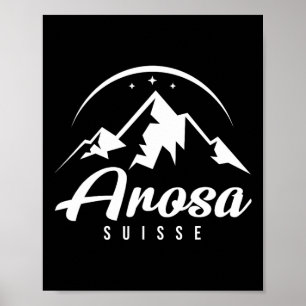 Arosa Schweiz Skigebiet Skifahren Snowboarden Poster