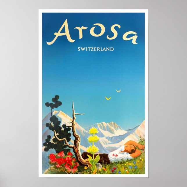 Arosa Schweiz Vintage Poster (Vorne)